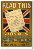 Read This - Join Now - the 244th Overseas Battalion