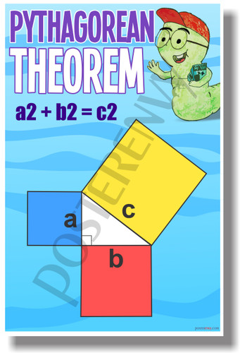 Pythagorean Theorem (tall) - NEW Math Classroom Poster (ms289) Math PosterEnvy