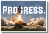 Progress. (Space Launch) - NEW Science Classroom Poster (ms297) PosterEnvy