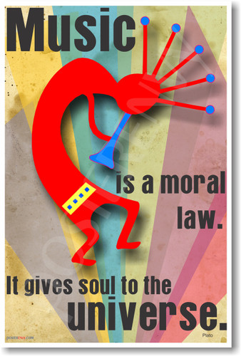 Music is a Moral Law It Gives Soul to the Universe Greek philosopher Plato NEW Music Poster (mu026) PosterEnvy Musician Clarinet