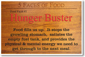 5 Faces of Food Hunger Buster NEW Healthy Foods and Nutrition health Poster (he060)