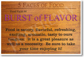5 Faces of Food Burst of Flavor NEW Healthy Foods and Nutrition health Poster (he063)