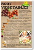 Healthy Foods Root Vegetables NEW Health Food Nutrition Poster healing cure  (he068)