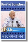 Bernie Sanders for President 2016 (blue) NEW USA Election Feel the Bern Democrat POSTER (po040)