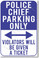 Police Chief Parking Violators Will Be Given a Ticket NEW Funny cop 5-0 POSTER (hu332)