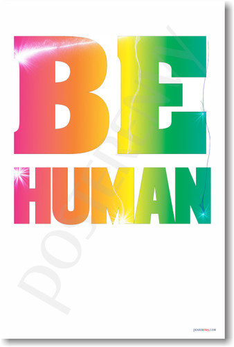 Be Human NEW Classroom Student Motivational Poster (cm1070)