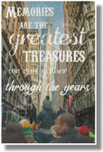 Memories Are The Greatest Treasures... (city) - NEW Classroom Motivational POSTER (cm1085)