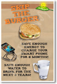 Skip The Burger - NEW Health and Safety POSTER (he071)