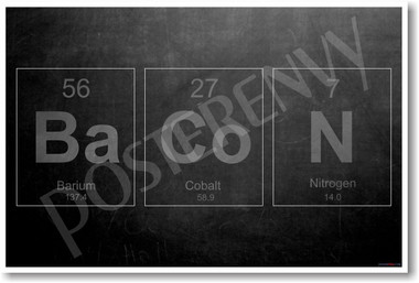 BaCoN - Periodic Table Elements - NEW Humor Poster (hu352)