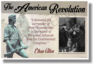 The American Revolution (quote) - Ethan Allen - NEW Social Studies POSTER (ss166)