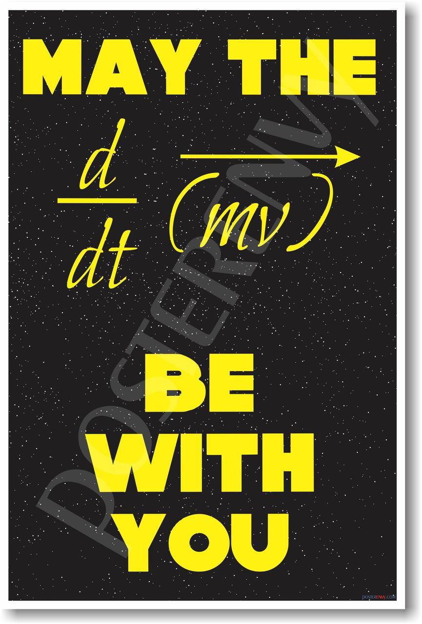 May The Force Be With You New Science Classroom Physics Poster Ms303 May The Force Be With You New Science Classroom Physics Poster Ms303