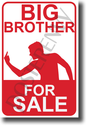 Big Brother For Sale NEW Humor POSTER (hu392) PosterEnvy funny joke family sister 
