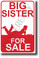 Big Sister For Sale NEW Humor POSTER (hu393) PosterEnvy Brother Funny Joke Sign Gift