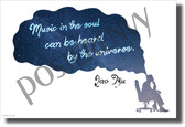 Music in the Soul Can Be Heard by the Universe Lao Tzu universe NEW Music Classroom Poster (mu089) posterenvy thought bubble stars