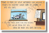 Make A Plan So Your Dreams Can Become A Reality band NEW Classroom Motivational Poster (cm1197) PosterEnvy goals success win career future life students teachers schools 
