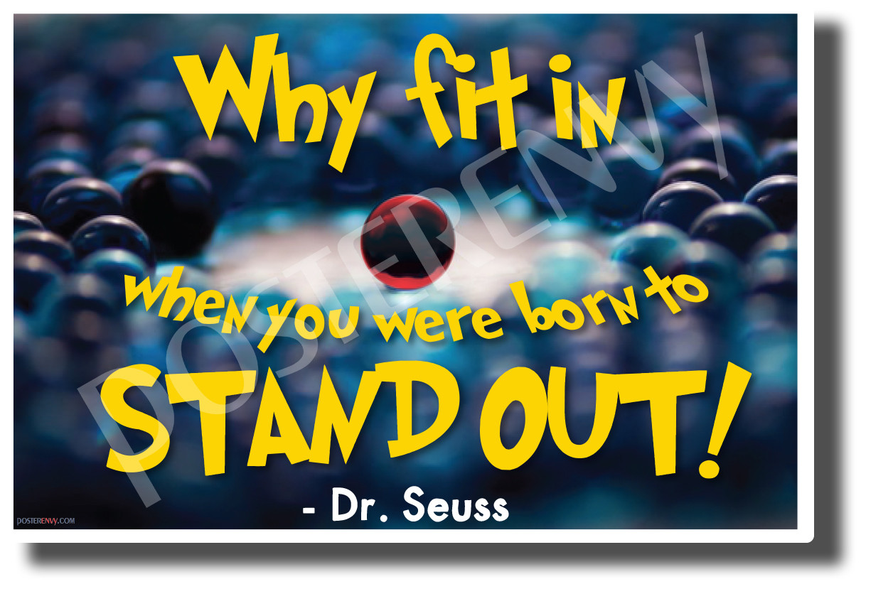 Doctor Seuss Be Who You Are NEW Classroom Motivational Poster 