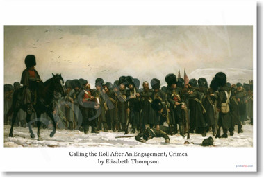 Calling the Roll After An Engagement Crimea Elizabeth Thompson 1874 NEW Fine Arts POSTER (fa170) posterenvy oil painting british