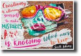 "Creativity is allowing yourself to make mistakes..." - Scott Adams - Quote Poster (cm1209) NEW Classroom Motivational Poster PosterEnvy Poster