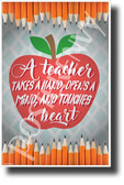 A Teacher Opens A Mind and Touches A Heart - NEW Classroom Motivational Poster (cm1234) PosterEnvy Poster