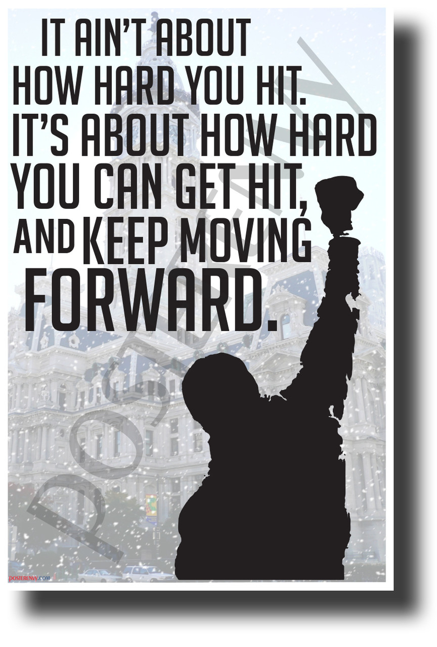 It Aint About How Hard You Hit New Motivational Sports Poster