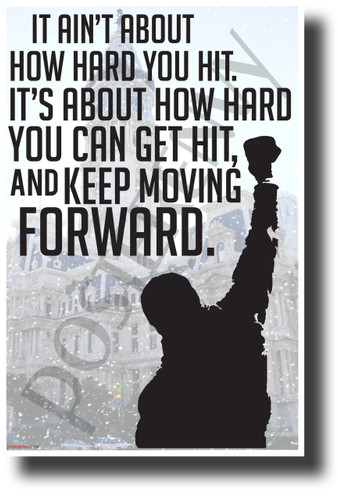 It Ain't About How Hard You Hit... - NEW Motivational Sports Poster (cm1242)