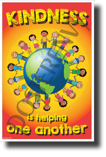 Kindness is Helping One Another - NEW Classroom Motivational Poster (cm1245)