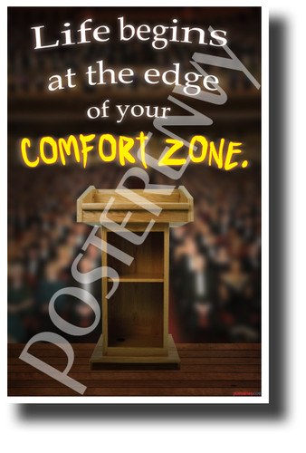 Life Begins at the Edge of Your Comfort Zone - NEW Classroom Motivational Poster (cm1246)