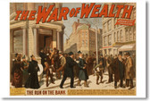 The War of Wealth - The Run on the Bank - Vintage Theatrical Poster