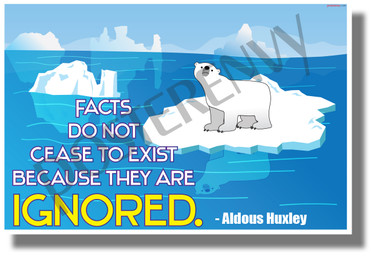 Facts Do Not Cease To Exist - NEW Motivational Classroom Poster - Poster Envy