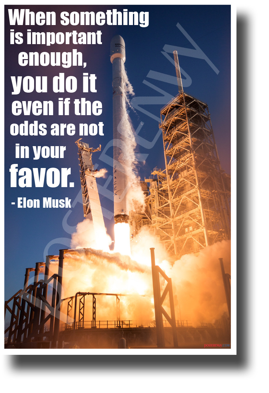 When Something Is Important Enough Elon Musk New Classroom Motivational Poster