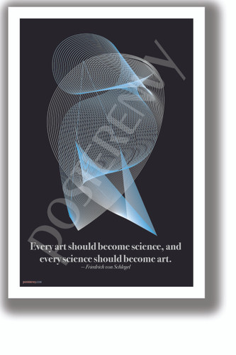 Every Art Should Become Science, And Every Science Should Become Art - Friedrich Von Schlegel - NEW Classroom Motivational Poster (cm1270)