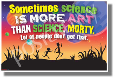 Sometimes Science is More Art Than Science - NEW Funny Cartoon Comedy POSTER 