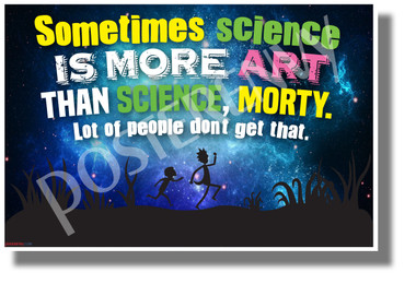 Sometimes Science is More Art Than Science - NEW Funny Cartoon Comedy POSTER 2 (hu439)