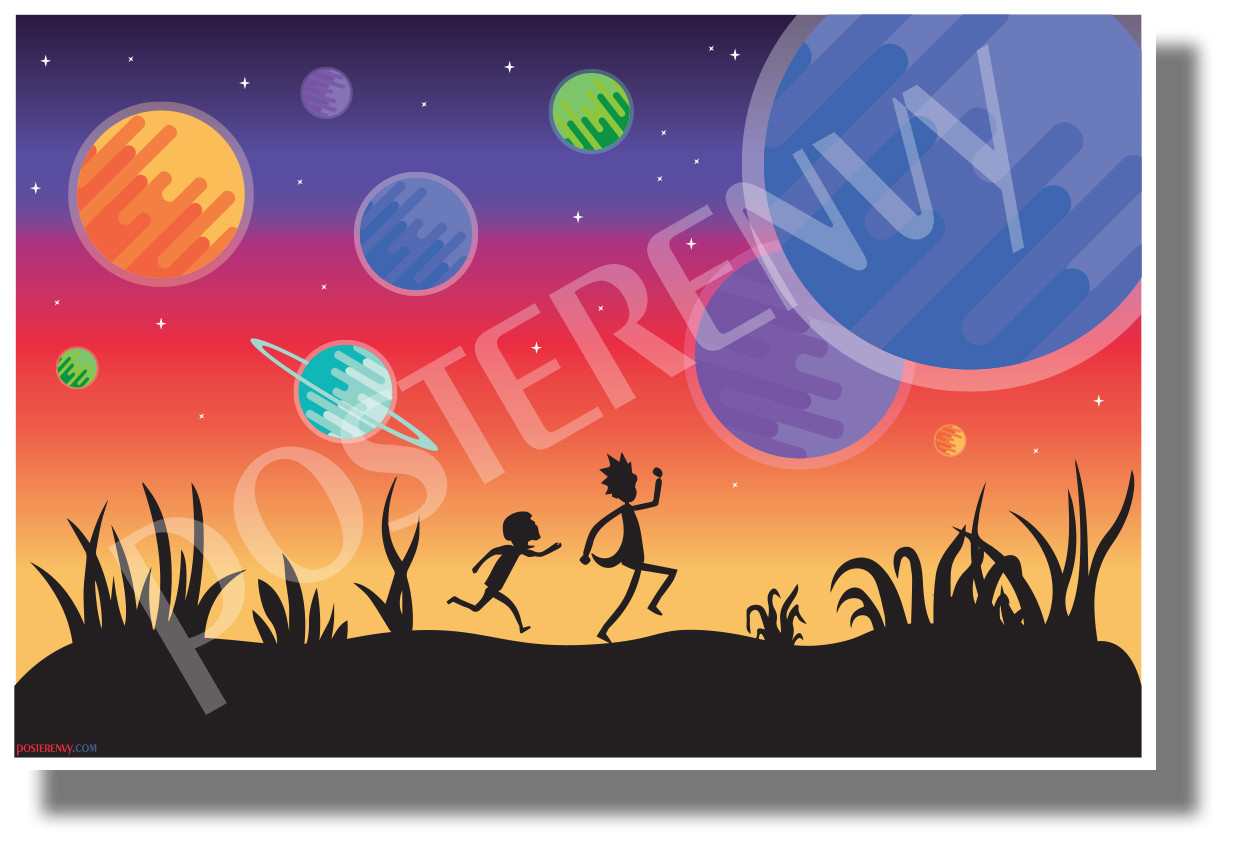 Rick and Morty Planets - NEW Funny Cartoon Comedy POSTER (hu440)