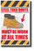 Steel Toed Boots Must Be Worn - NEW Classroom Science Poster 