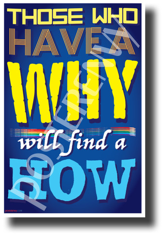 Those Who Have a Why Will Find a How - NEW Classroom Motivational Poster (cm1274)