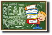 The More You Read, The More You Know - NEW Classroom Motivational POSTER (cm1284)