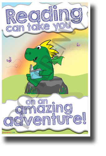 Reading Can Take You on an Amazing Adventure - NEW Classroom Motivational Reading POSTER (rw206)