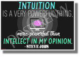 Intuition is a Very Powerful Thing - Steve Jobs - NEW Classroom Motivational POSTER