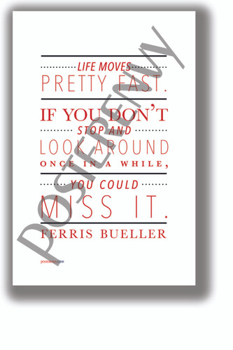Ferris Bueller - Stop and Look Around NEW CLASSROOM HUMOR POSTER