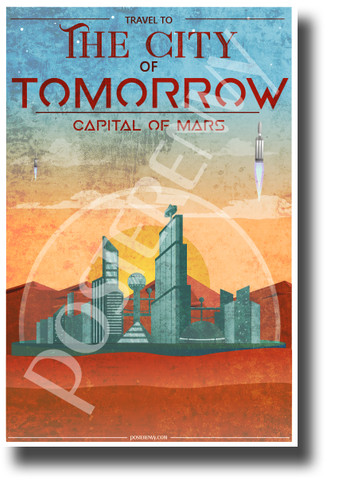 The City of Tomorrow - NEW Humor Novelty Vintage Style POSTER 
