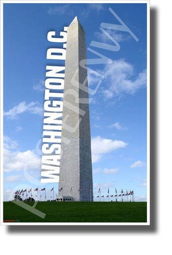 Washington DC - Washington Memorial - NEW U.S State City Travel Poster 