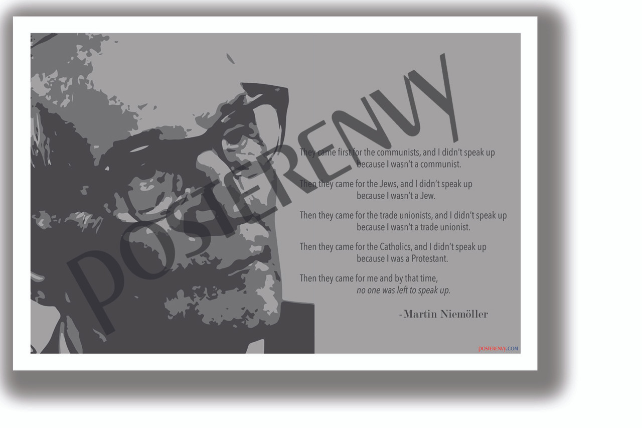 They Came First For... Martin Niemöller NEW Classroom Motivational