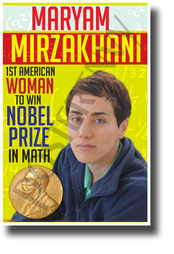 Maryam Mirzakhani - Nobel Prize Winner - NEW Famous Women Math POSTER