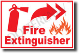 Fire Extinguisher Right - NEW Laboratory or Classroom Fire Safety POSTER