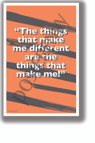 The Things That Make Me Different - Tigger - NEW Motivational Classroom POSTER (cm1328)