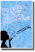 Depression is a Flaw in Chemistry, Not Character - NEW Psychology Mental Health Classroom Poster