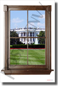 The White House - Window View - NEW World USA Travel Poster (tr612)