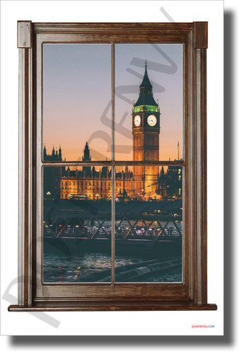 Big Ben - Window View - NEW World Travel Poster (tr614)