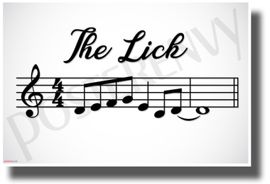 The Lick 2 - NEW Funny Music Classroom Poster